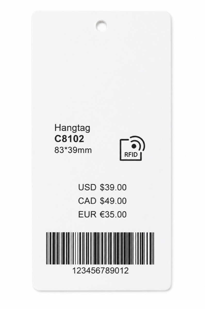 C8102 RFID apparel hangtag